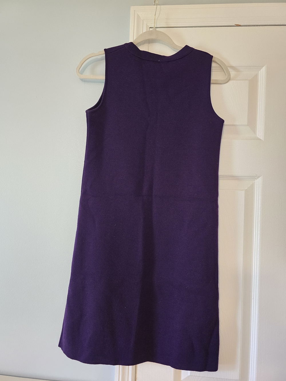 Prada Deep Purple Crewneck Knit Dress - Picture 2 of 3